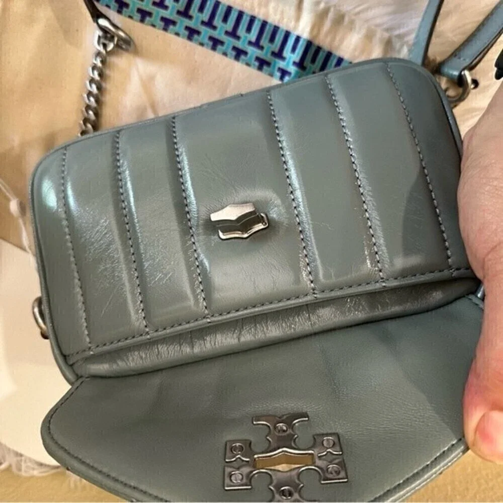 New Tory Burch Kira patent Small camera bag